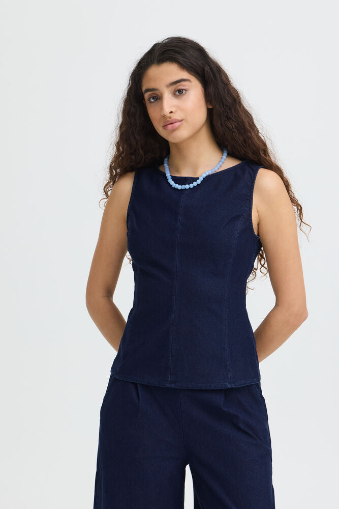 TOP IHKATE DENIM - maglia - ICHI