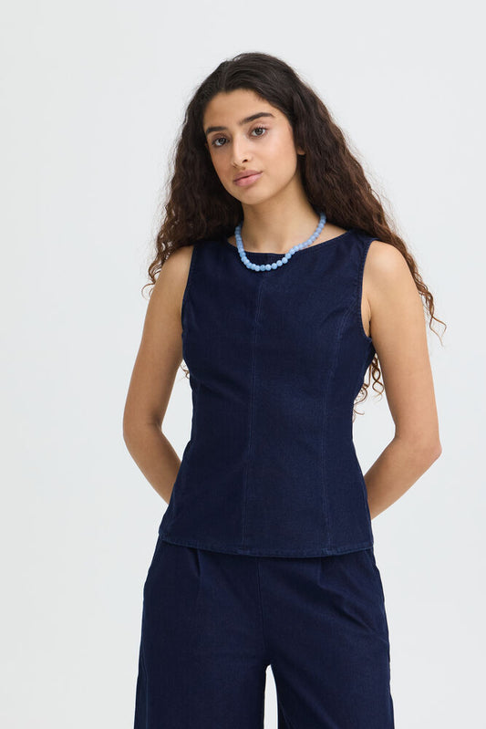 TOP IHKATE DENIM - maglia - ICHI